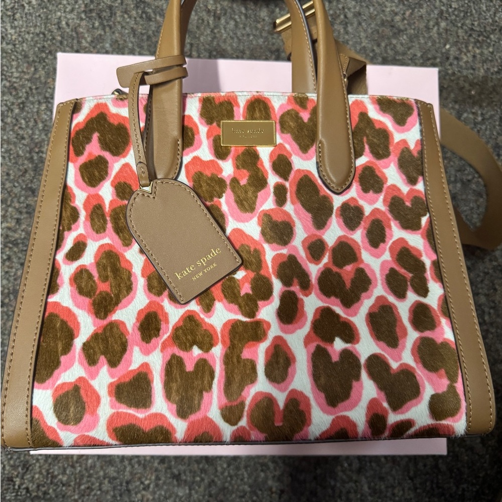 Kate Spade Manhattan Leopard Haircalf Small Tote - Picture 3 of 7